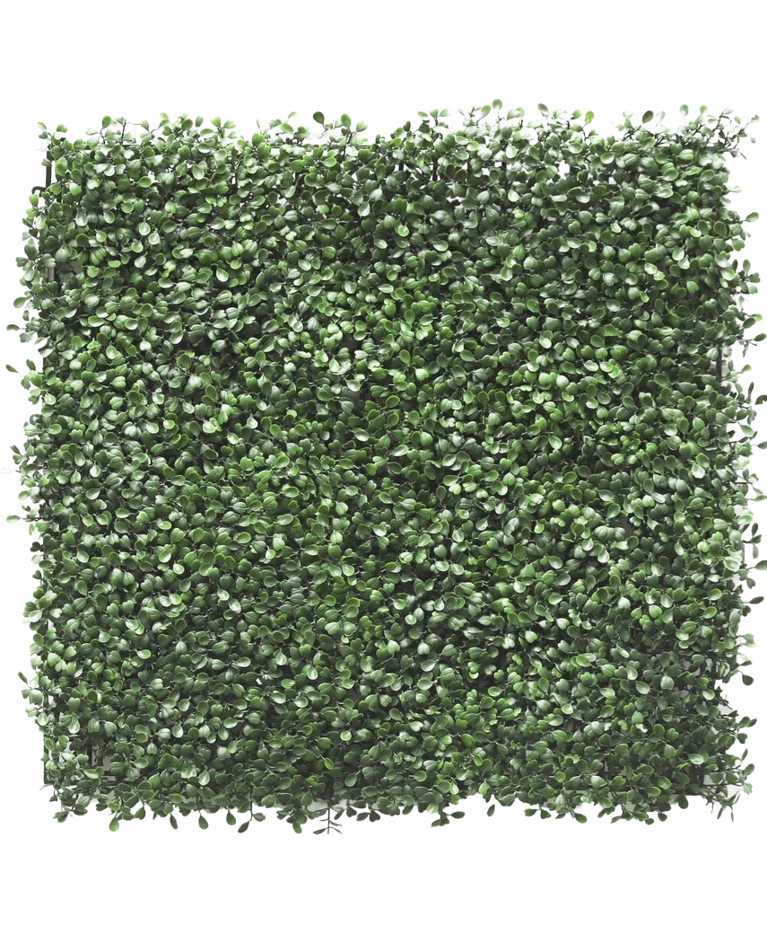 Die künstliche Buchsbaumhecke 50 x 50 cm UV verfügt über dicht gepackte künstliche grüne Blätter, die eine üppige Hecke oder einen vertikalen Gartenlook schaffen und jeden Raum verschönern.