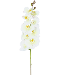 Künstliche Orchidee Real Touch Deluxe 105 cm weiß/gelb