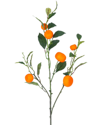 Künstlicher Mandarinenzweig 104 cm orange