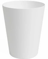 Der Porto-Übertopf Ø30 cm x H40 cm ist ein schlichter, weißer, zylindrischer Übertopf mit glatter Oberfläche und leicht ausgestellten Seiten, dargestellt vor einem weißen Hintergrund.