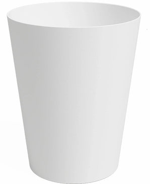 Der Porto-Übertopf Ø30 cm x H40 cm ist ein schlichter, weißer, zylindrischer Übertopf mit glatter Oberfläche und leicht ausgestellten Seiten, dargestellt vor einem weißen Hintergrund.