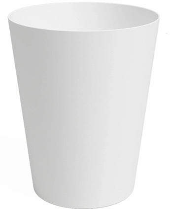 Der Porto-Übertopf Ø30 cm x H40 cm ist ein schlichter, weißer, zylindrischer Übertopf mit glatter Oberfläche und leicht ausgestellten Seiten, dargestellt vor einem weißen Hintergrund.